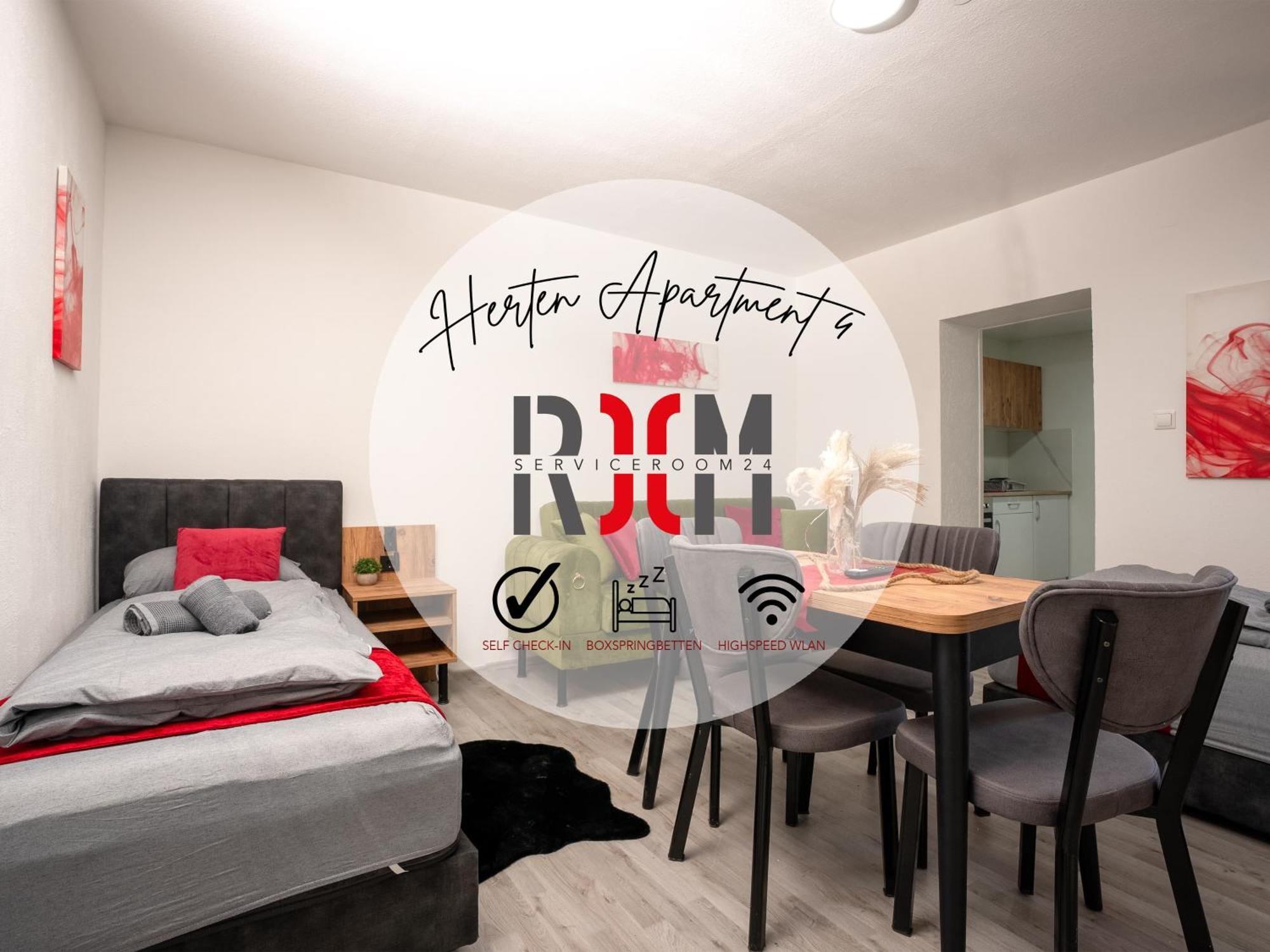 Serviceroom24 - Apartment 4 In Herten Wlan - Smart-Tv - 24-7 Check-In Und Kueche エクステリア 写真